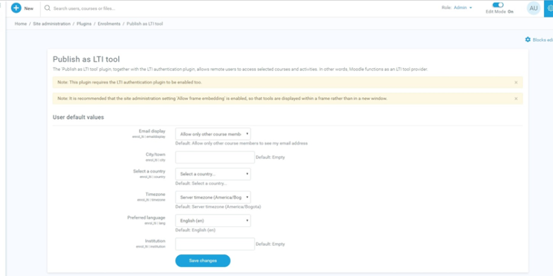 IMS LTI compliant learning management systems