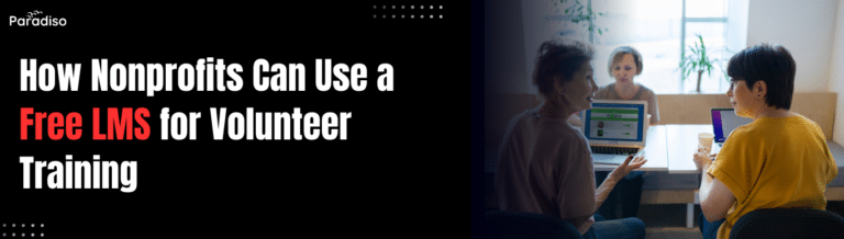How can nonprofits use a free LMS for volunteer training?