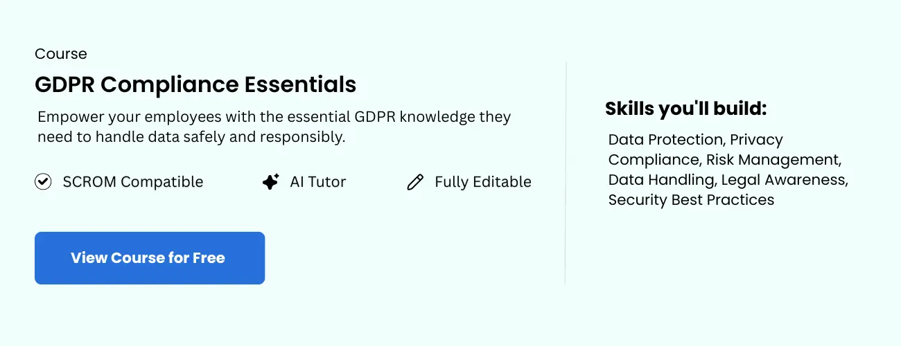 GDPR Compliance training