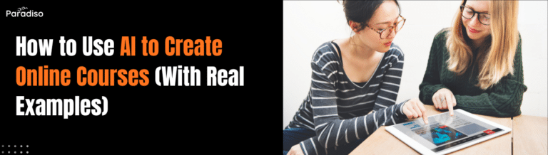 how to use AI to create online courses