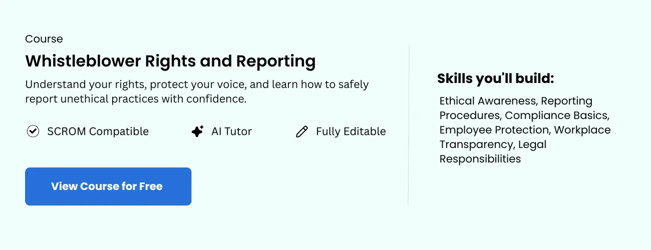 Whistleblower training