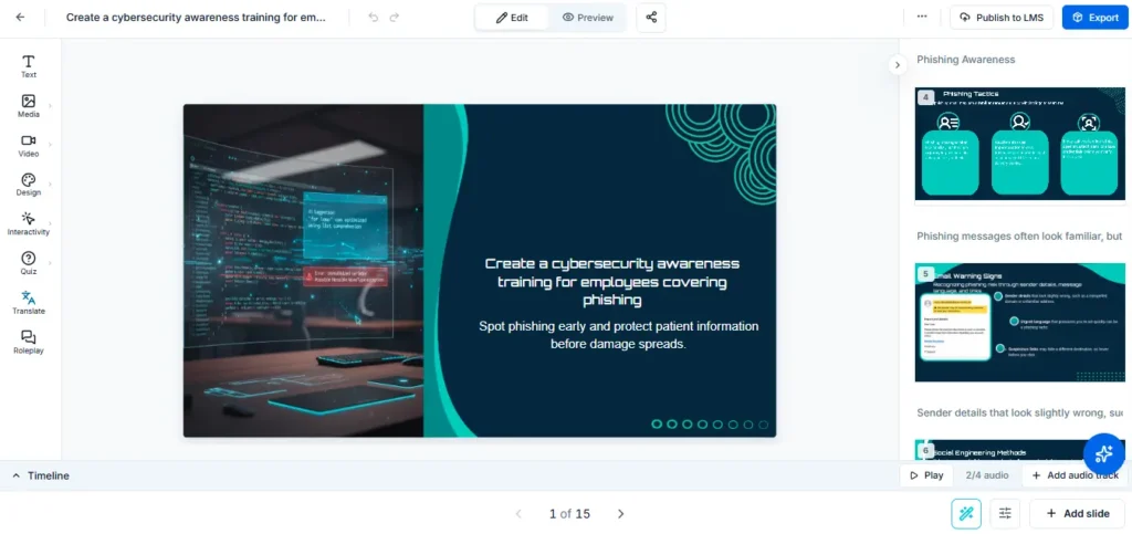 how to create a course using ai
