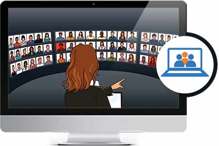 Virtual classroom elearning training platform