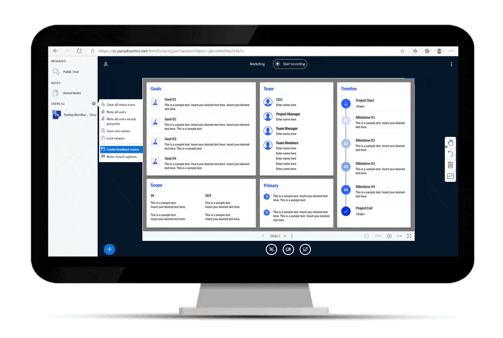 LMS Web Conferencing Integration -Breakout-Rooms