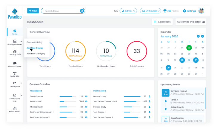 Paradiso SCORM Compliant Software