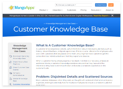 MangoApps Helpdesk & Knowledge base