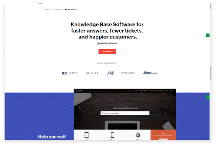 Zoho knowledge base software