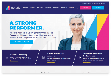 Top LMS for Manufacturing Company Absorb LMS