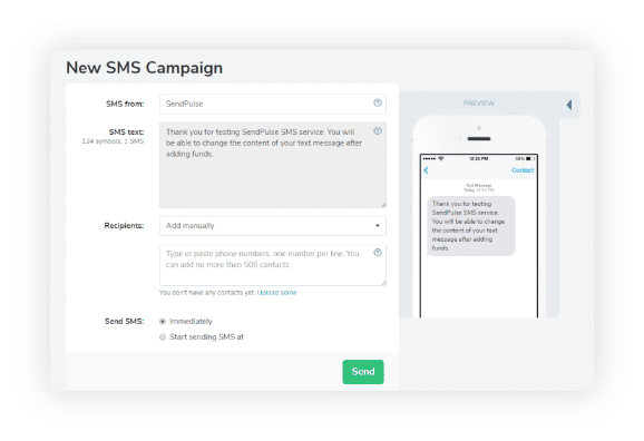 Use emails and SMS to communicate with your members