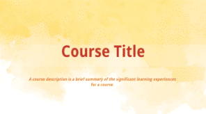 Design Sunrise eLearning Course Template