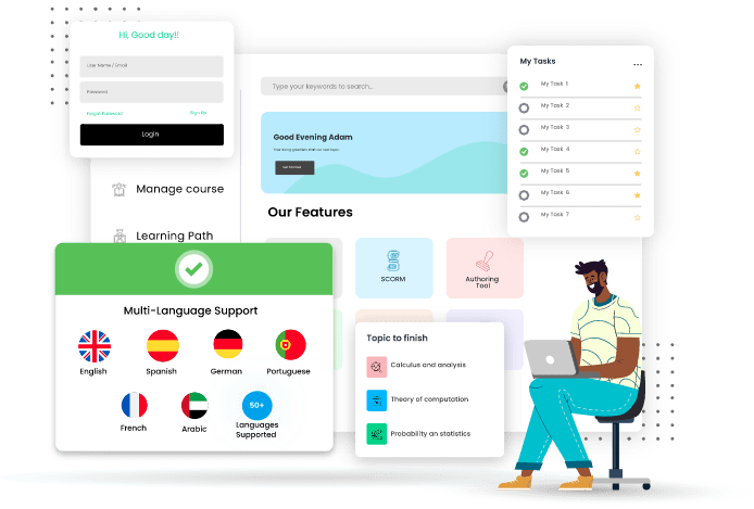 Multi-Language LMS Available in 120+ languages